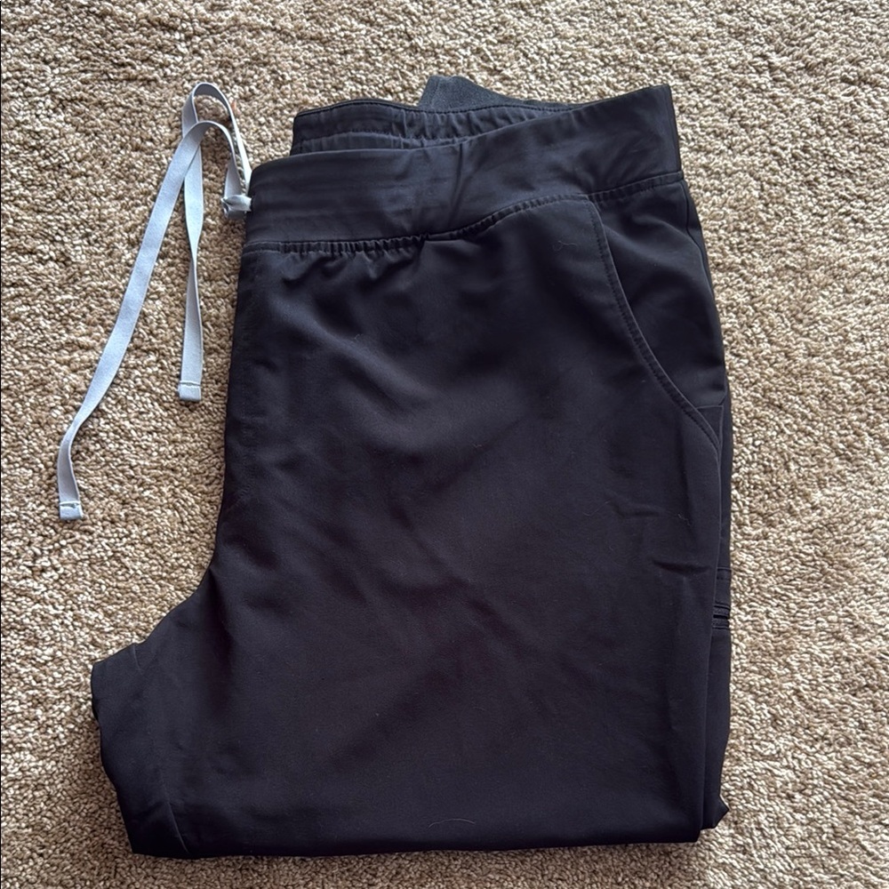 Figs Charcoal Joggers with White Drawstring